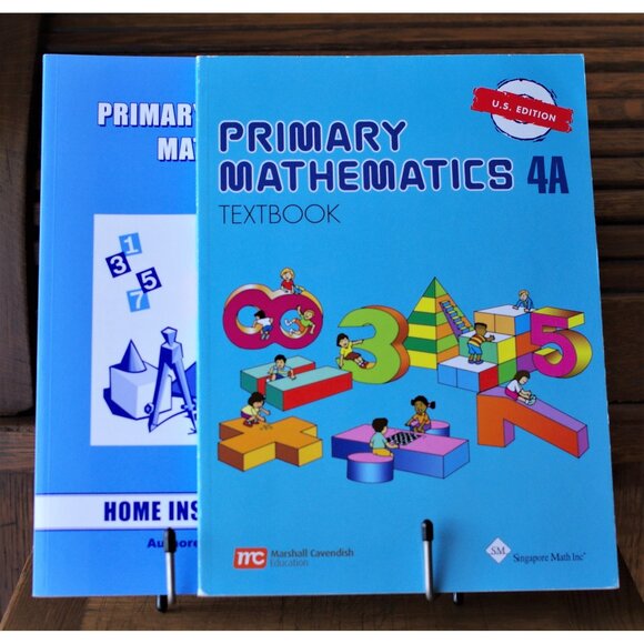 Singapore Math Primary Mathematics 4A US Edition Textbook +Home Instructor Guide - Picture 1 of 3